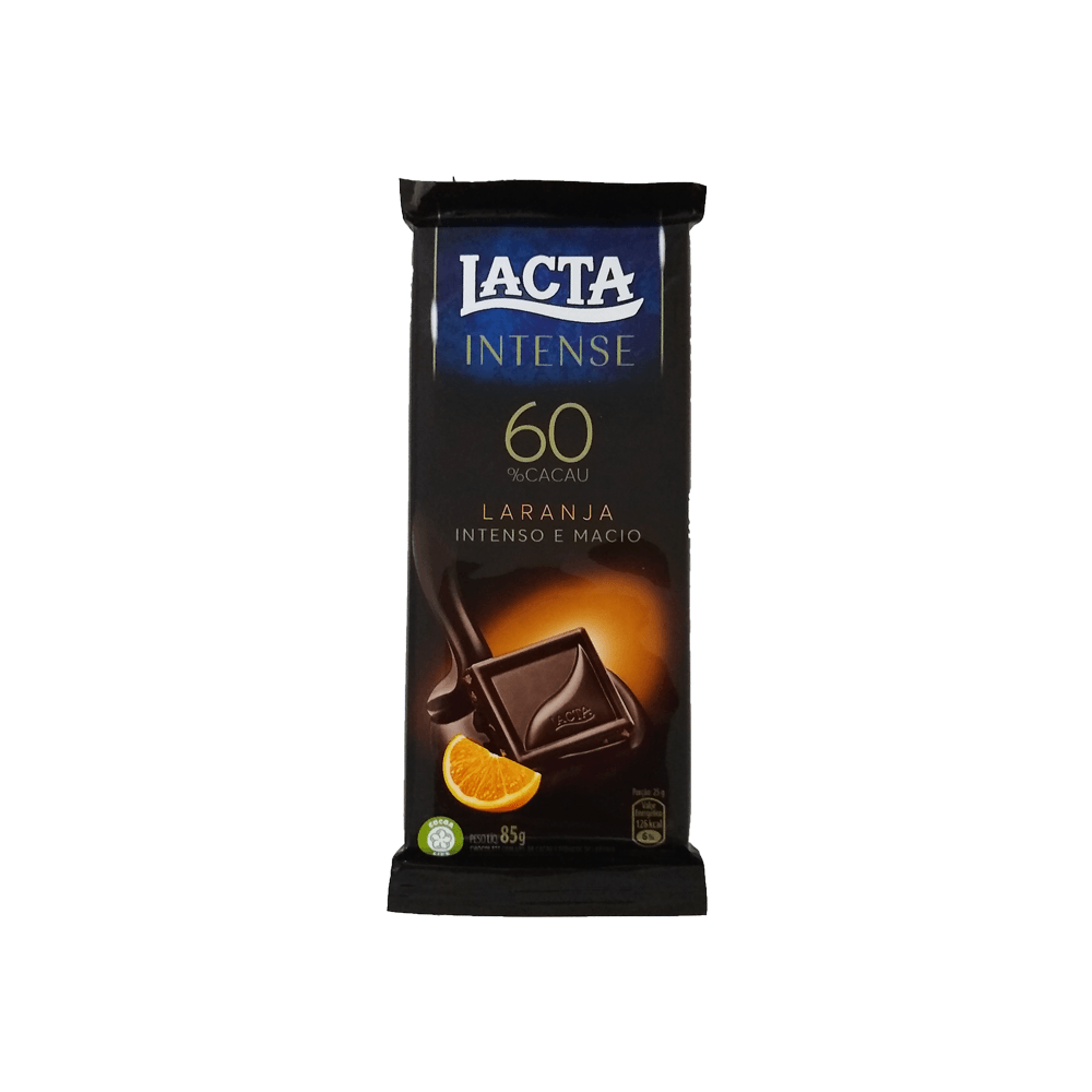 CHOCOLATE LACTA INTENSE 60% CACAU LARANJA 85G | MA - manosdoces