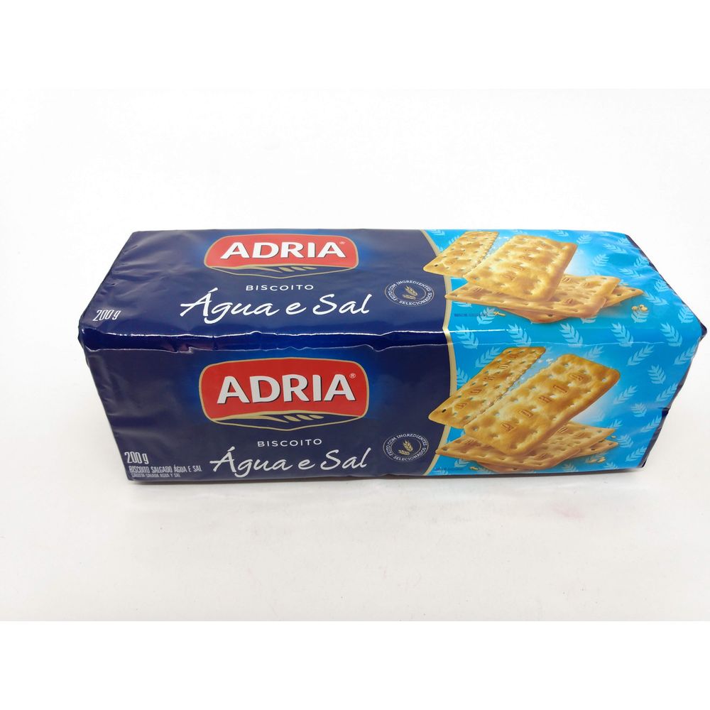 BISCOITO AGUA E SAL 200G ADRIA - manosdoces